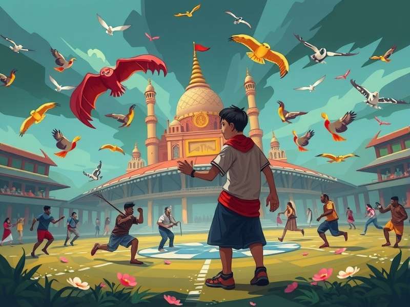 Pallanguzhi board game with seeds