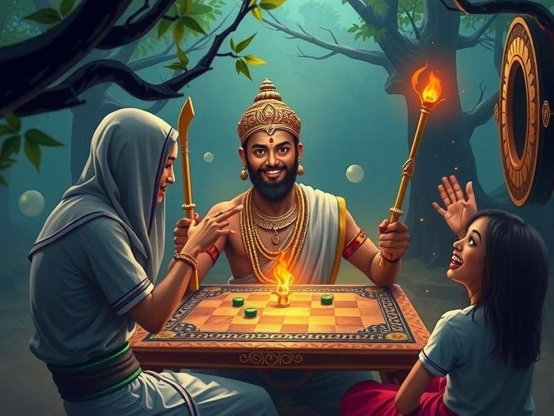 Pallanguzhi खेलते हुए खिलाड़ी