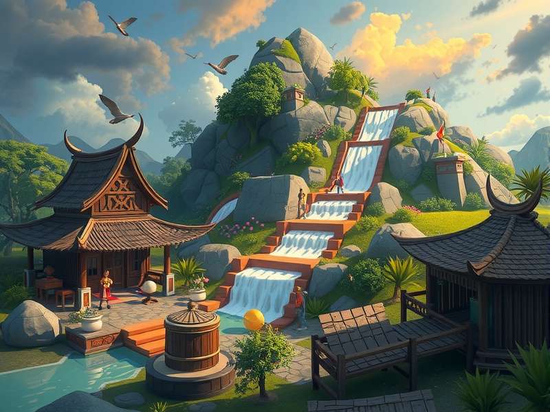 Children learning Pallanguzhi in a school setting