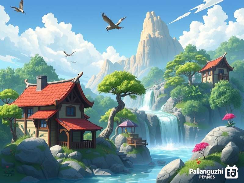 Traditional Pallanguzhi board game setup with seeds and wooden board