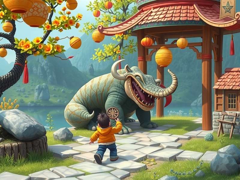 Modern digital interface of an online Pallanguzhi game board with traditional design elements