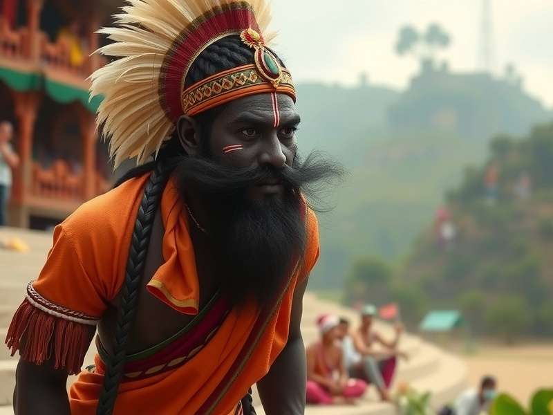 Traditional Pallanguzhi wooden board with seeds