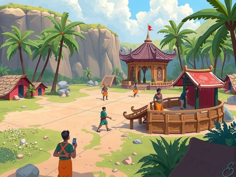 Traditional wooden Pallanguzhi board with cowry shells arranged in pits